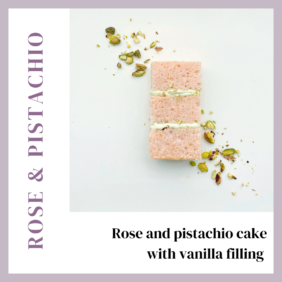 Rose and pistachio cake